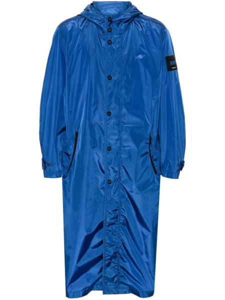 Μακρύ παλτό με κουκούλα Kiton μπλε