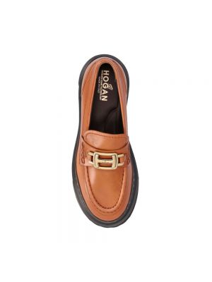 Loafers de cuero Hogan marrón