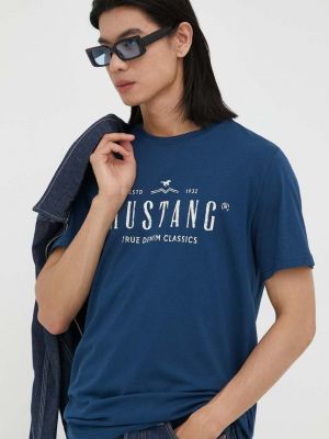 Тениска с дълъг ръкав с принт Mustang
