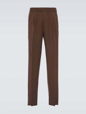 Pantaloni dritti di lana Zegna marrone