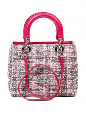 Tweed shopper handtasche Christian Dior pink