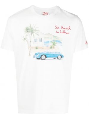 T-shirt med broderi Mc2 Saint Barth vit