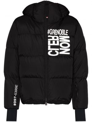 Skijaška jakna s printom Moncler Grenoble crna
