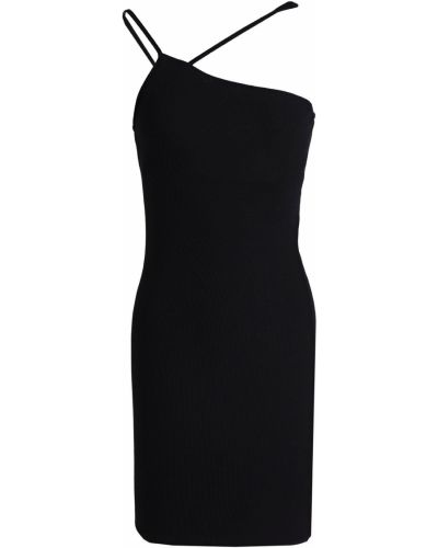 Sukienka mini prążkowana Enza Costa, сzarny