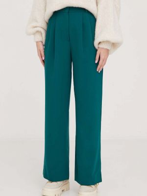 Zielone spodnie z wysoką talią Abercrombie & Fitch