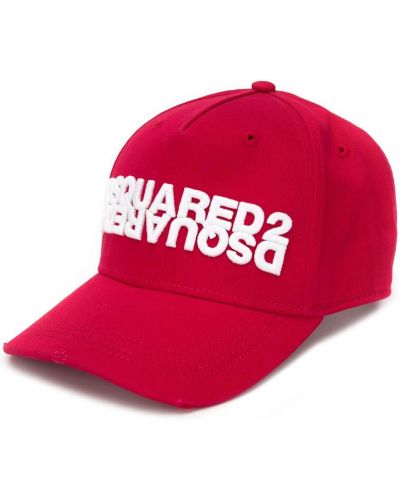 Gorra con bordado Dsquared2 rojo