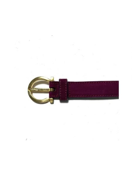 Cinturón de cuero Salvatore Ferragamo Pre-owned violeta
