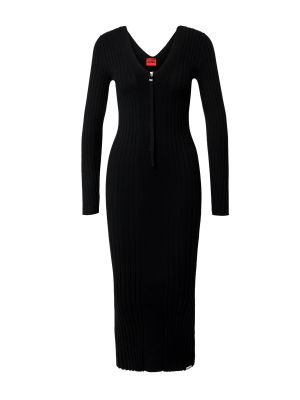 Плетена рокля Hugo черно