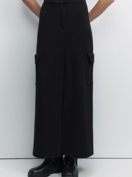 Длинная юбка с карманами Befree черная