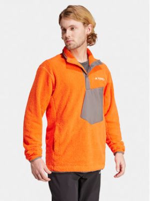 Fleecová mikina Adidas oranžová