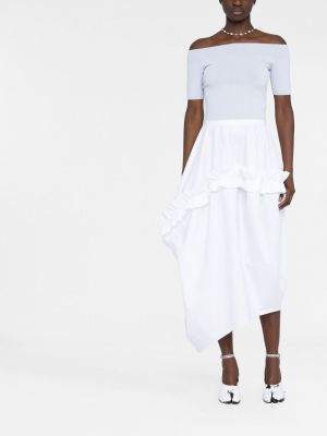 Asymetrické sukně Alexander Mcqueen bílé