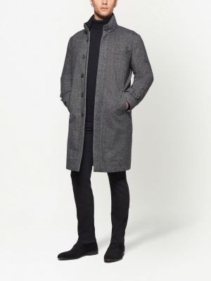 Daunen woll mantel Norwegian Wool grau