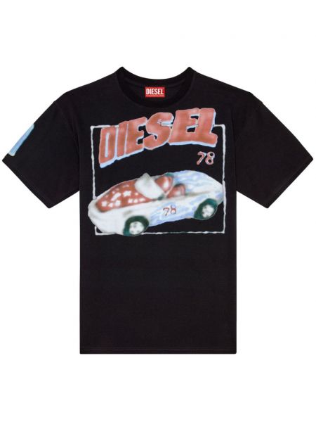 T-shirt mit print Diesel schwarz