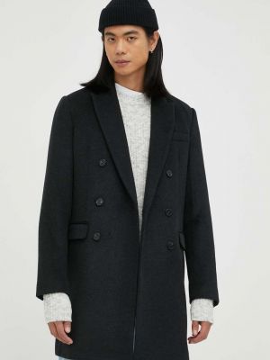 Вовняне пальто Bruuns Bazaar чорне