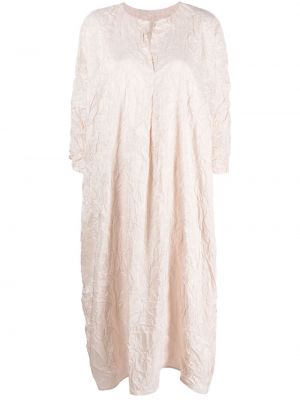 Jedwabna sukienka midi z krepy Daniela Gregis różowa