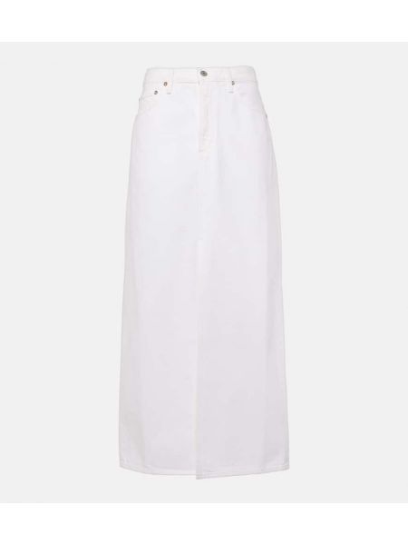 Džínsová sukňa Agolde biela