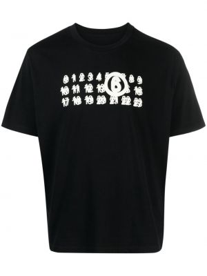 T-shirt con scollo tondo Mm6 Maison Margiela nero