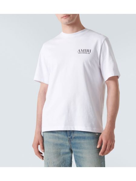 Kokvilnas t-krekls džersija Amiri balts