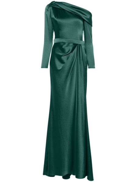 Satin ausgestelltes kleid Gemy Maalouf grün