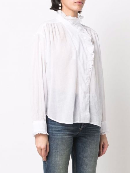 Bluzka z falbankami Isabel Marant Etoile biała