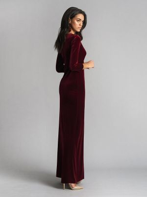 Длинное платье с v-образным вырезом Veneno En La Piel красное