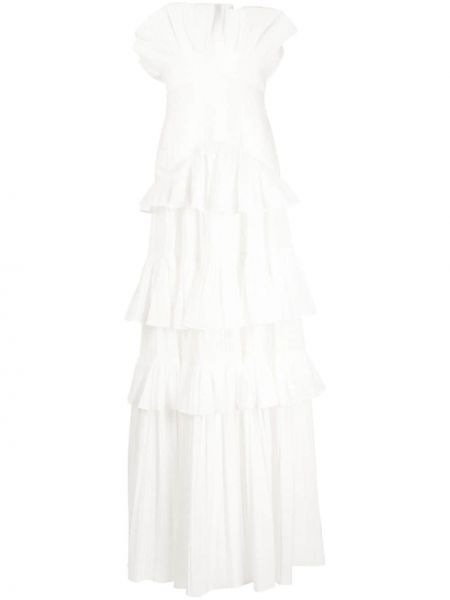Βραδινό φόρεμα με βολάν Acler λευκό
