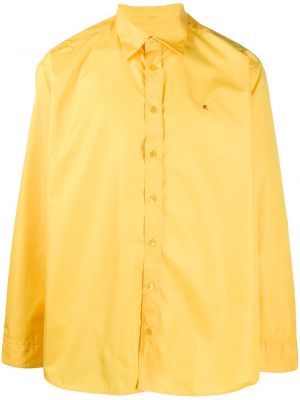 Camisa con bordado con botones Raf Simons amarillo