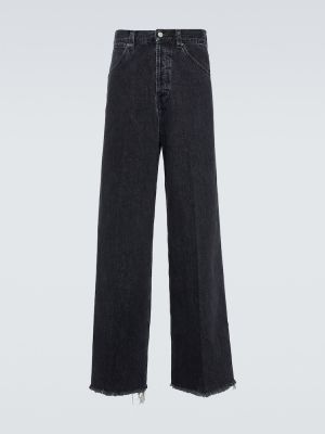 Voľné džínsy s rovným strihom Gucci čierna