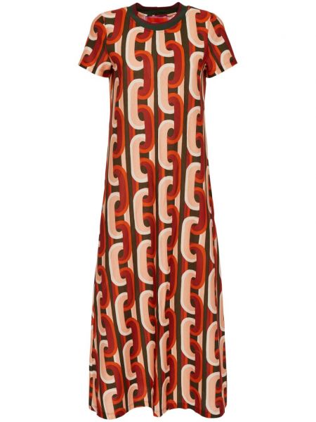 Βαμβακερή ίσιο φόρεμα με σχέδιο La Doublej ροζ