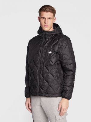 Prošivena pernata jakna Adidas crna