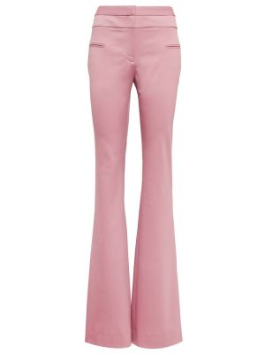 Pantaloni cu picior drept de lână Altuzarra roz