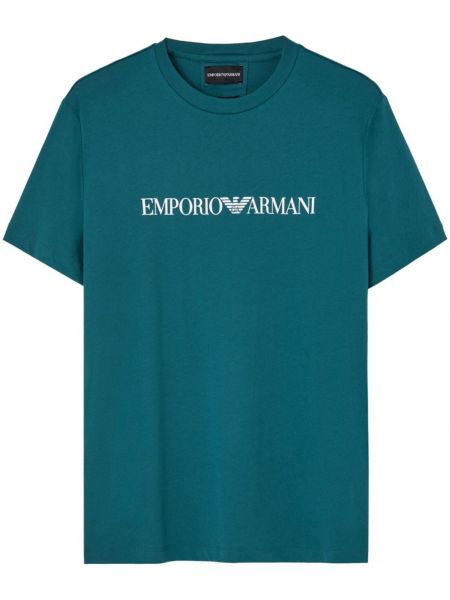 Jersey printti t-paita Emporio Armani sininen