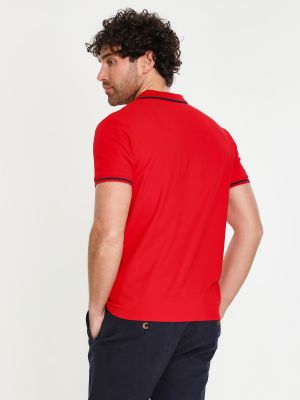 Tricou polo Threadbare roșu