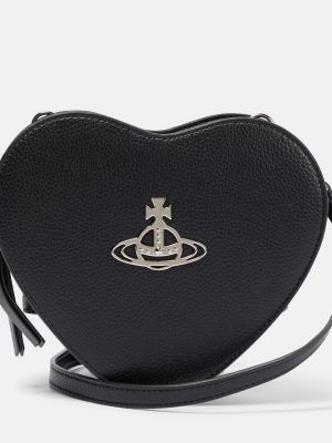 Черная кожаная сумка через плечо Vivienne Westwood