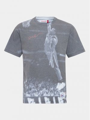 T-shirt Mitchell & Ness grigio