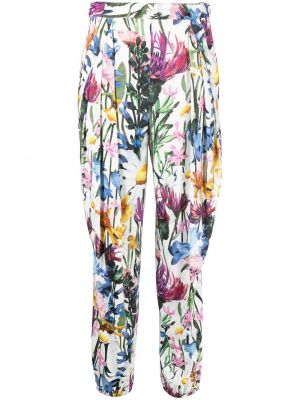 Květinové kalhoty s potiskem Stella Mccartney bílé