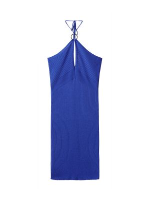 Košeľové šaty Mango modrá