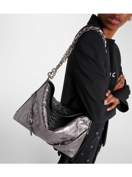 Кожаная сумка Givenchy серая