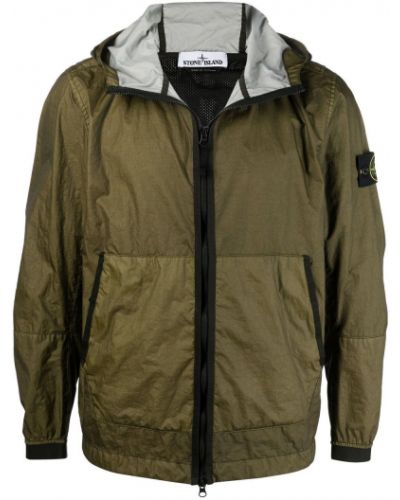 Chaqueta bomber con capucha Stone Island verde