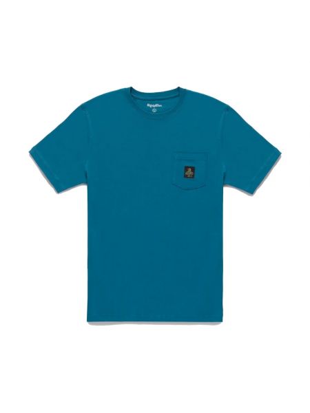 T-shirt aus baumwoll mit taschen Refrigiwear blau