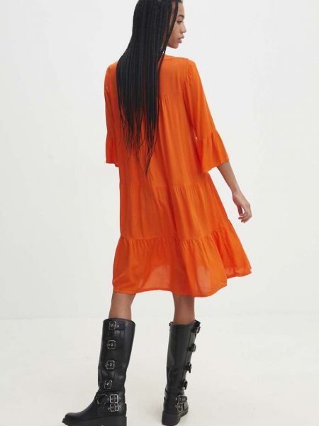 Sukienka mini Answear Lab pomarańczowa