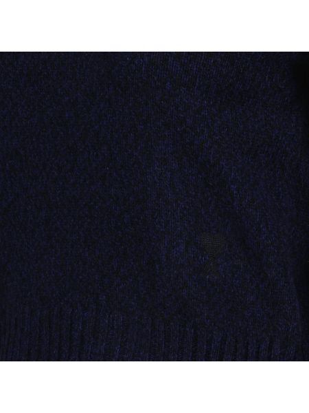 Jersey cuello alto de cachemir con cuello alto de tela jersey Ami Paris azul