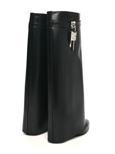 Kožené kotníkové boty Givenchy Pre-owned černé