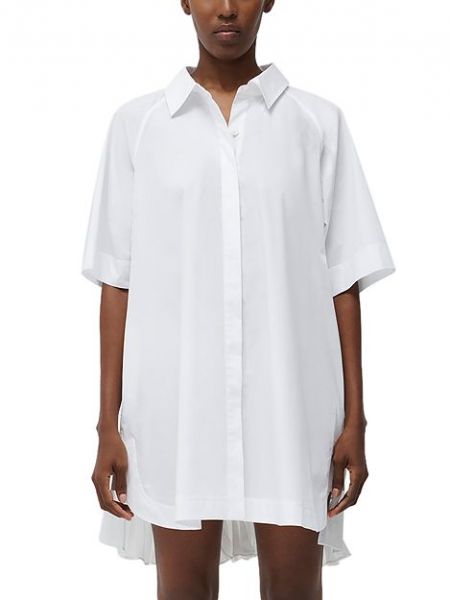 Плиссированное платье-рубашка Simkhai белое