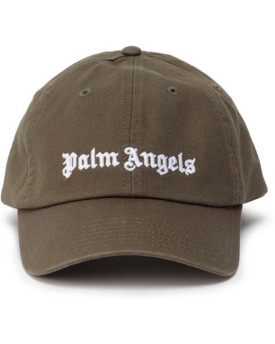 Klasyczna czapka z daszkiem Palm Angels, zielony
