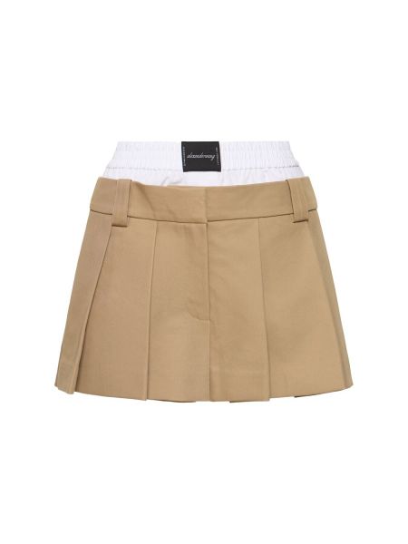 Laskostettu shortsit Alexander Wang beige