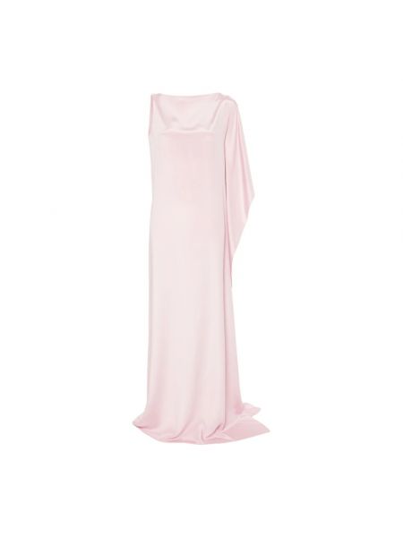 Jedwabna sukienka długa drapowana Max Mara różowa