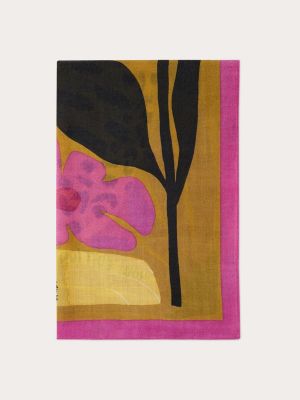 Pañuelo de lana con estampado Inoui Editions amarillo