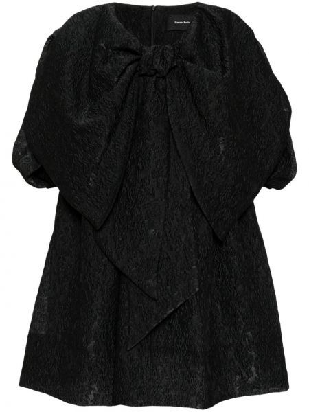 Oversized šaty s mašlí Simone Rocha černé
