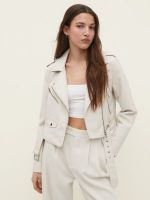 Белые женские кожаные куртки